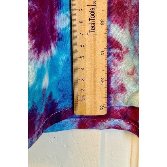 NWOT FLAX Tie Dye Spiral 100% Linen Shift Sleeveless Summer Dress Medium - Picture 5 of 7